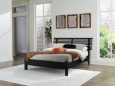Prime Furniture - Ashley Furniture - Danziar Bedroom - Full Slat Panel Bed / Black - B1013B19